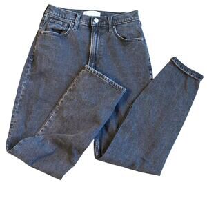 Abercrombie & Fitch Curve Love Ultra High Rise Ankle Straight Jeans Black 27